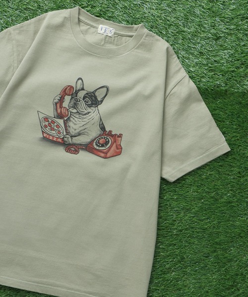 The Endless Summer(エンドレスサマー)の「TES PIZZA DELIVERY TEE/ Tシャツ(Tシャツ/カットソー・メンズ・アイボリー/ホワイト/グリーン系その他3・XX-LARGE/X-LARGE/LARGE/MEDIUM/SMALL)」の3枚目の写真