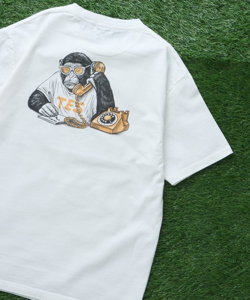 The Endless Summer(エンドレスサマー)の「TES PIZZA DELIVERY TEE/ Tシャツ(Tシャツ/カットソー・メンズ・アイボリー/ホワイト/グリーン系その他3・XX-LARGE/X-LARGE/LARGE/MEDIUM/SMALL)」の4枚目の写真