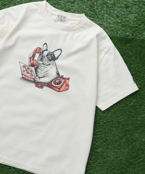 The Endless Summer(エンドレスサマー)の「TES PIZZA DELIVERY TEE/ Tシャツ(Tシャツ/カットソー・メンズ・アイボリー/ホワイト/グリーン系その他3・XX-LARGE/X-LARGE/LARGE/MEDIUM/SMALL)」の9枚目の写真