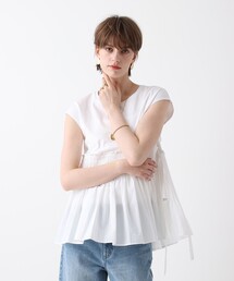 allureville | 刺繍プリーツペプラムプルオーバー(Tシャツ/カットソー)