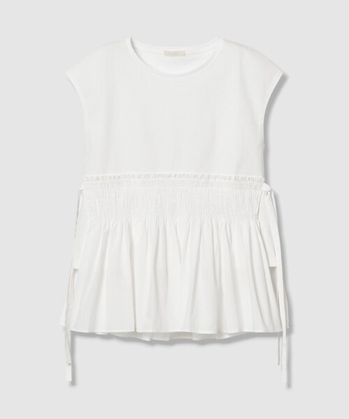 allureville（アルアバイル）の「刺繍プリーツペプラムプルオーバー（Tシャツ/カットソー・レディース・オフホワイト/ブラック/ブルー・2）」の9枚目の写真