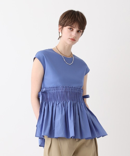 allureville(アルアバイル)の「刺繍プリーツペプラムプルオーバー(Tシャツ/カットソー・レディース・オフホワイト/ブラック/ブルー・2)」の16枚目の写真
