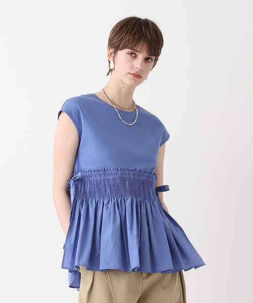 allureville(アルアバイル)の「刺繍プリーツペプラムプルオーバー(Tシャツ/カットソー・レディース・オフホワイト/ブラック/ブルー・2)」の15枚目の写真
