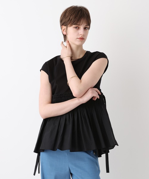 allureville(アルアバイル)の「刺繍プリーツペプラムプルオーバー(Tシャツ/カットソー・レディース・オフホワイト/ブラック/ブルー・2)」の8枚目の写真