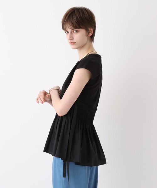 allureville(アルアバイル)の「刺繍プリーツペプラムプルオーバー(Tシャツ/カットソー・レディース・オフホワイト/ブラック/ブルー・2)」の11枚目の写真