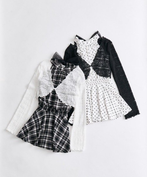 OLIVE des OLIVE（オリーブデオリーブ）の「アメスリワンピースswimwear（水着・レディース・オフホワイト/ブラック・FREE）」の3枚目の写真