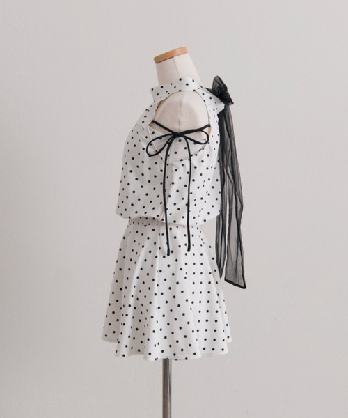 OLIVE des OLIVE（オリーブデオリーブ）の「アメスリワンピースswimwear（水着・レディース・オフホワイト/ブラック・FREE）」の8枚目の写真