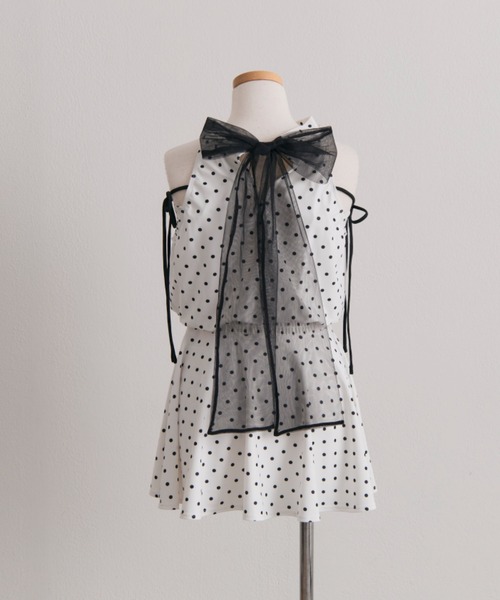 OLIVE des OLIVE（オリーブデオリーブ）の「アメスリワンピースswimwear（水着・レディース・オフホワイト/ブラック・FREE）」の9枚目の写真