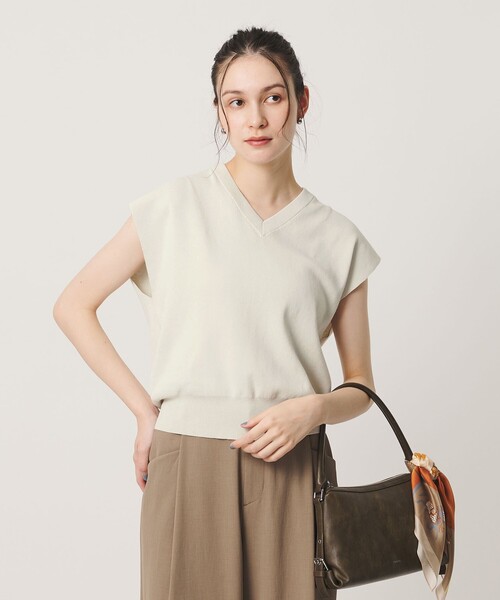 BEAUTY&YOUTH UNITED ARROWS(ビューティーアンドユースユナイテッドアローズ)の「フルニードル フレンチスリーブ ニットプルオーバー ウォッシャブル(ニット/セーター・レディース・ダークブラウン/ネイビー/オフホワイト・FREE)」の15枚目の写真