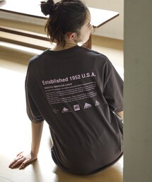 <UVカット・接触冷感・吸水速乾>KELTY×FREAK’S STORE/ケルティ 別注 ビッグシルエット ヒストリーロゴ バックプリント Tシャツ 限定展開