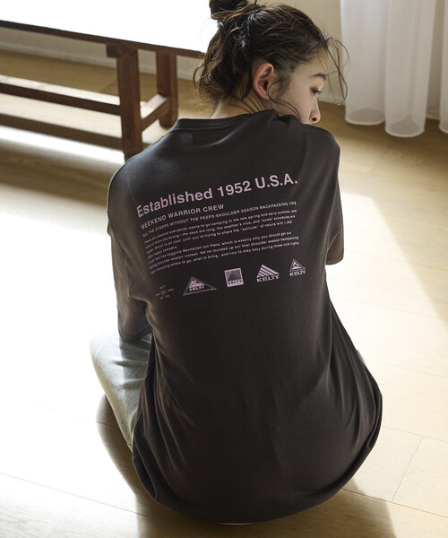 FREAK'S STORE(フリークスストア)の「<UVカット・接触冷感・吸水速乾>KELTY×FREAK’S STORE/ケルティ 別注 ビッグシルエット ヒストリーロゴ バックプリント Tシャツ 限定展開(Tシャツ/カットソー・メンズ・スミクロ/ベージュ/ピンク/ホワイト/杢グレー・LARGE/MEDIUM/SMALL)」の11枚目の写真