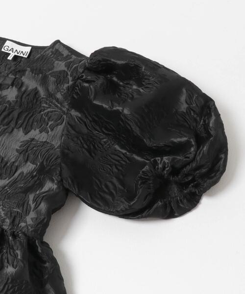 GANNI（ガニー）の「GANNI　SATIN CLOQUE PEPLUM BLOUSE（シャツ/ブラウス・レディース・ブラック・36）」の7枚目の写真