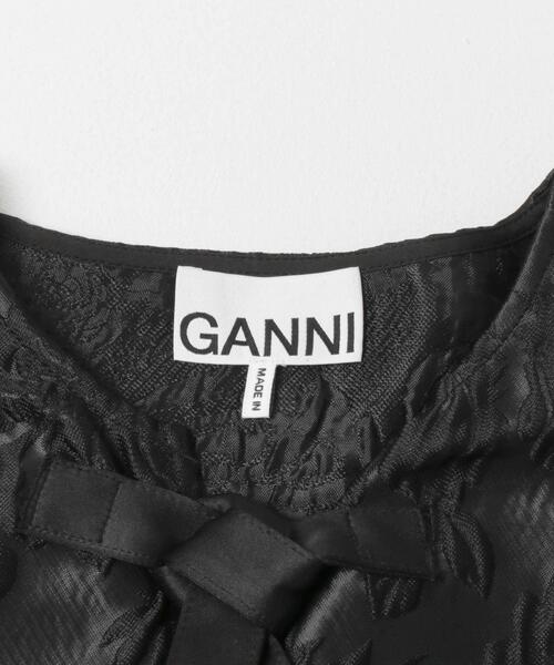 GANNI（ガニー）の「GANNI　SATIN CLOQUE PEPLUM BLOUSE（シャツ/ブラウス・レディース・ブラック・36）」の4枚目の写真