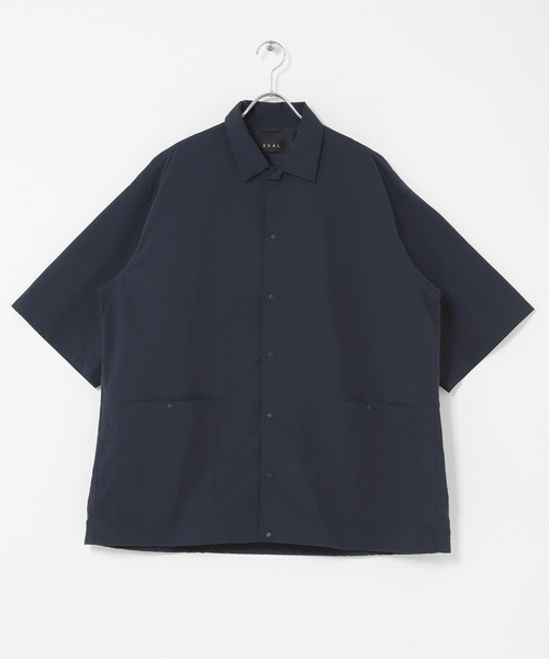 EKAL（エカル）の「『UR TECH』ナイロンタッサーショートスリーブシャツ（シャツ/ブラウス・メンズ・イエロー/ライトブルー/ネイビー/グリーン系その他/グレー・LARGE/MEDIUM）」の5枚目の写真