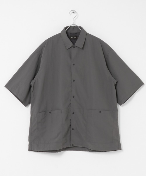EKAL（エカル）の「『UR TECH』ナイロンタッサーショートスリーブシャツ（シャツ/ブラウス・メンズ・イエロー/ライトブルー/ネイビー/グリーン系その他/グレー・LARGE/MEDIUM）」の9枚目の写真