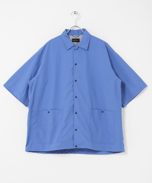 EKAL（エカル）の「『UR TECH』ナイロンタッサーショートスリーブシャツ（シャツ/ブラウス・メンズ・イエロー/ライトブルー/ネイビー/グリーン系その他/グレー・LARGE/MEDIUM）」の20枚目の写真