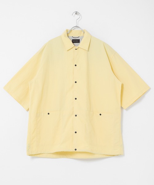 EKAL（エカル）の「『UR TECH』ナイロンタッサーショートスリーブシャツ（シャツ/ブラウス・メンズ・イエロー/ライトブルー/ネイビー/グリーン系その他/グレー・LARGE/MEDIUM）」の7枚目の写真