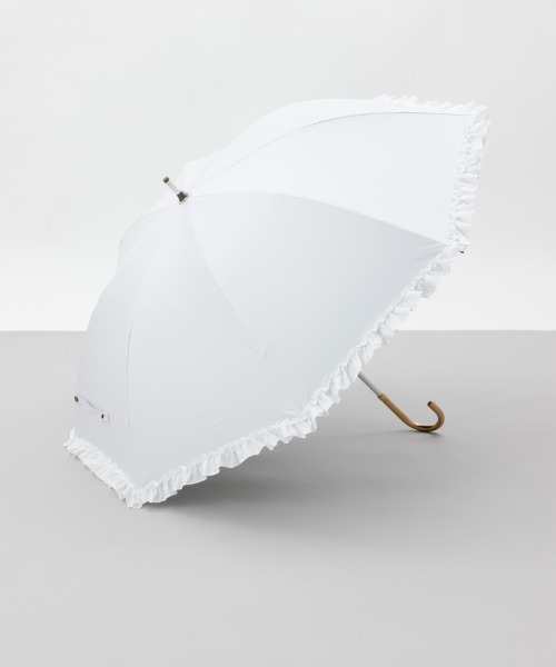 dazzlin（ダズリン）の「【dazzlin(ダズリン)】ストライプ・ドットフリル晴雨兼用傘（長傘）（長傘・レディース・ダークネイビー/ホワイト/サックスブルー/ペールイエロー/ライトピンク/ネイビー・FREE）」の6枚目の写真