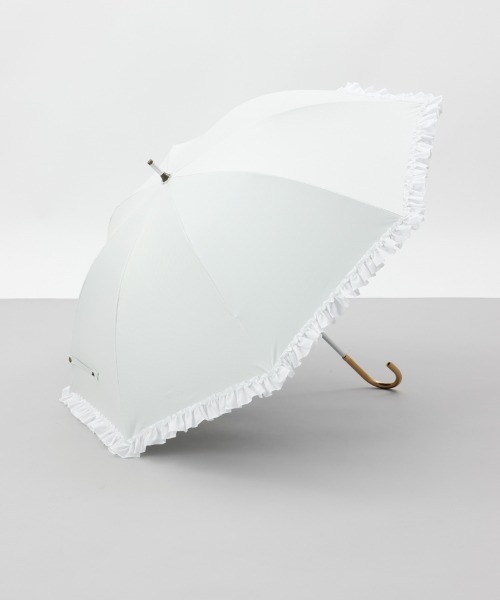 dazzlin（ダズリン）の「【dazzlin(ダズリン)】ストライプ・ドットフリル晴雨兼用傘（長傘）（長傘・レディース・ダークネイビー/ホワイト/サックスブルー/ペールイエロー/ライトピンク/ネイビー・FREE）」の5枚目の写真