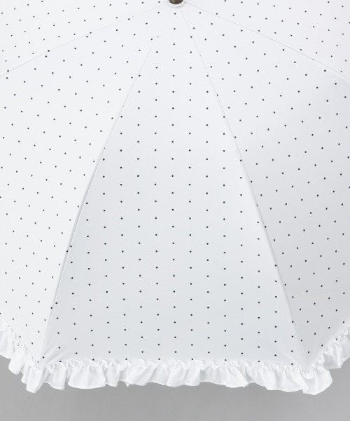 dazzlin（ダズリン）の「【dazzlin(ダズリン)】ストライプ・ドットフリル晴雨兼用傘（長傘）（長傘・レディース・ダークネイビー/ホワイト/サックスブルー/ペールイエロー/ライトピンク/ネイビー・FREE）」の7枚目の写真