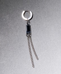 Ellno Loset | black stone pierced earrings /ブラックストーンピアス(ピアス(片耳用))