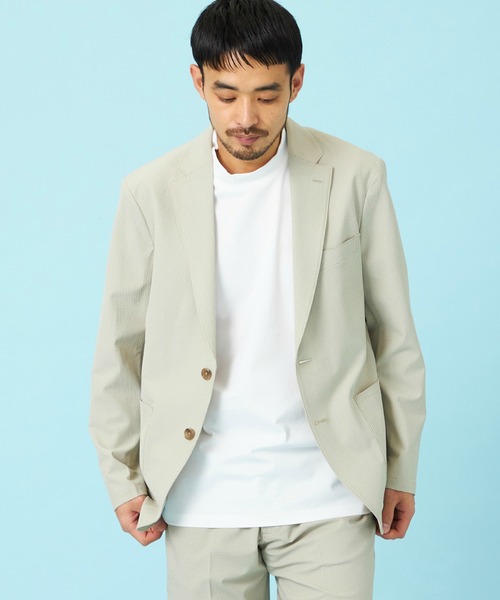 EDWIN(エドウィン)の「EDWIN エドウィン デニスラ AIR テーラードジャケット ストレッチ ビジネス 涼しい(テーラードジャケット・メンズ・チャコールグレー/ベージュ/ネイビー・SMALL/MEDIUM/LARGE/X-LARGE)」の16枚目の写真