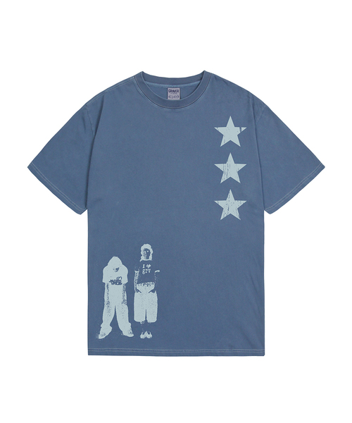 GRAVER（グレーバー）の「[ユニセックス]STAR3 半袖Tシャツ_7カラー（Tシャツ/カットソー・レディース・ブラック/ホワイト/ベージュ/ライトグレー/チャコールグレー/コバルトブルー/ネイビー/ダークグレー/ブラック系その他・MEDIUM/SMALL/LARGE/X-LARGE）」の6枚目の写真