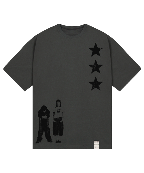 GRAVER（グレーバー）の「[ユニセックス]STAR3 半袖Tシャツ_7カラー（Tシャツ/カットソー・レディース・ブラック/ホワイト/ベージュ/ライトグレー/チャコールグレー/コバルトブルー/ネイビー/ダークグレー/ブラック系その他・MEDIUM/SMALL/LARGE/X-LARGE）」の22枚目の写真
