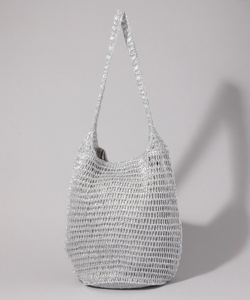 JEANASIS（ジーナシス）の「【Casselini】メタリッククロシェBAG/622326（ショルダーバッグ・レディース・シルバー・FREE）」の3枚目の写真