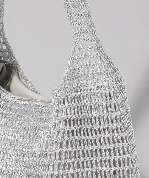 JEANASIS（ジーナシス）の「【Casselini】メタリッククロシェBAG/622326（ショルダーバッグ・レディース・シルバー・FREE）」の5枚目の写真