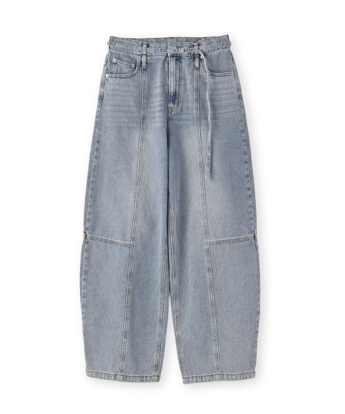 marjour（マージュール）の「10OZ BARREL LEG DENIM（デニムパンツ・レディース・ライトブルー/ワンウォッシュ・M）」の20枚目の写真