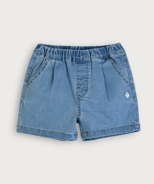 moimoln（モイモルン）の「サン＆ムーンデニムショートパンツ（デニムパンツ・キッズ・インディゴブルー/アイボリー・130cm/110cm/100cm/90cm/120cm）」の11枚目の写真