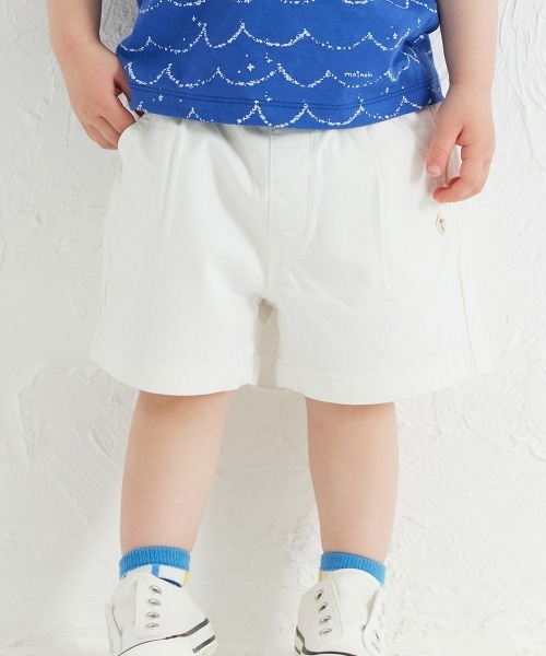 moimoln（モイモルン）の「サン＆ムーンデニムショートパンツ（デニムパンツ・キッズ・インディゴブルー/アイボリー・130cm/110cm/100cm/90cm/120cm）」の17枚目の写真