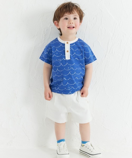 moimoln（モイモルン）の「サン＆ムーンデニムショートパンツ（デニムパンツ・キッズ・インディゴブルー/アイボリー・130cm/110cm/100cm/90cm/120cm）」の19枚目の写真