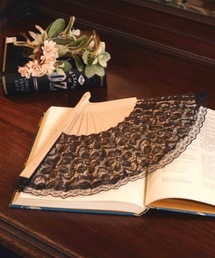 欧州航路（オウシュウコウロ）の「【欧州航路】レース扇子 袋付き（扇子/うちわ）」