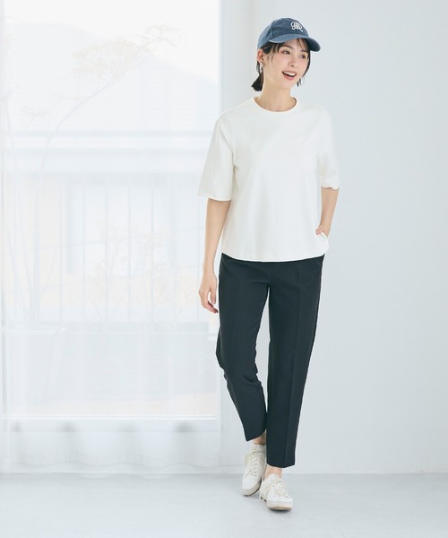 coca(coca)(コカ)の「\UVカット・速乾/ EAZYTEXオーバーサイズTシャツ(Tシャツ/カットソー・レディース・ブラック/ホワイト・L/M/S)」の12枚目の写真