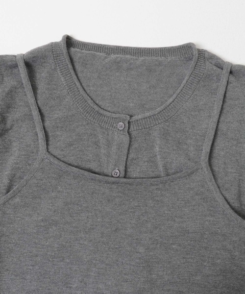 KBF（ケイビーエフ）の「ビスチェSETカーディガン（カーディガン/ボレロ・レディース・レッド/ベージュ系その他/グレー・ONE）」の6枚目の写真