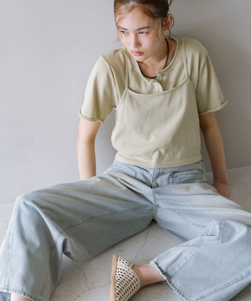 KBF（ケイビーエフ）の「ビスチェSETカーディガン（カーディガン/ボレロ・レディース・レッド/ベージュ系その他/グレー・ONE）」の22枚目の写真