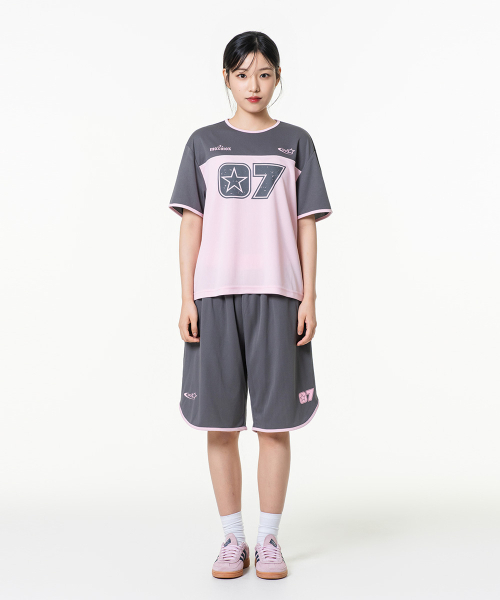 MOZMOZ（モズモズ）の「パステルエアメッシュジャージショーツピンク（スウェットパンツ・レディース・その他・S/L）」の5枚目の写真