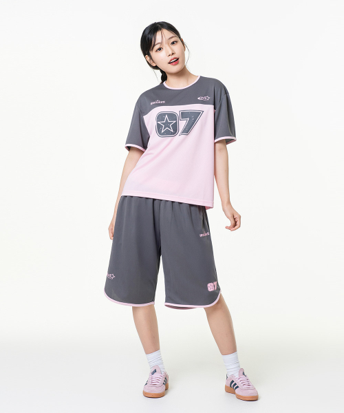 MOZMOZ（モズモズ）の「パステルエアメッシュジャージショーツピンク（スウェットパンツ・レディース・その他・S/L）」の6枚目の写真