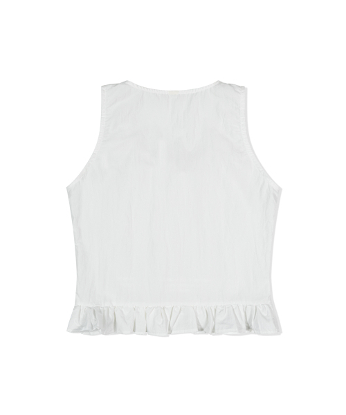 MOAA（モア）の「Ribbon Frill Blouse (WHITE)（シャツ/ブラウス・レディース・その他・FREE）」の3枚目の写真