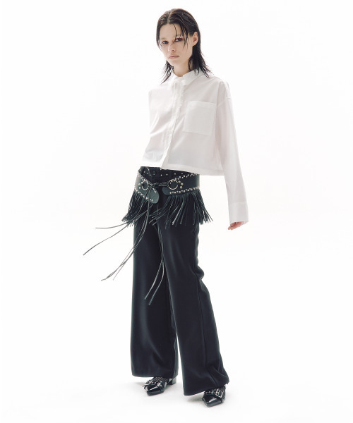 TRIPSHOP(トリップショップ)の「リベットラインブーツカットスラックス(スラックス・レディース・ブラック・SMALL/MEDIUM/LARGE)」の4枚目の写真