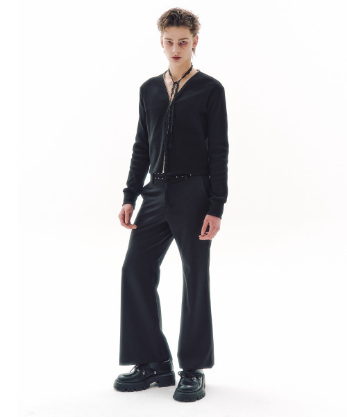TRIPSHOP(トリップショップ)の「リベットラインブーツカットスラックス(スラックス・レディース・ブラック・SMALL/MEDIUM/LARGE)」の7枚目の写真