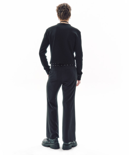 TRIPSHOP(トリップショップ)の「リベットラインブーツカットスラックス(スラックス・レディース・ブラック・SMALL/MEDIUM/LARGE)」の8枚目の写真