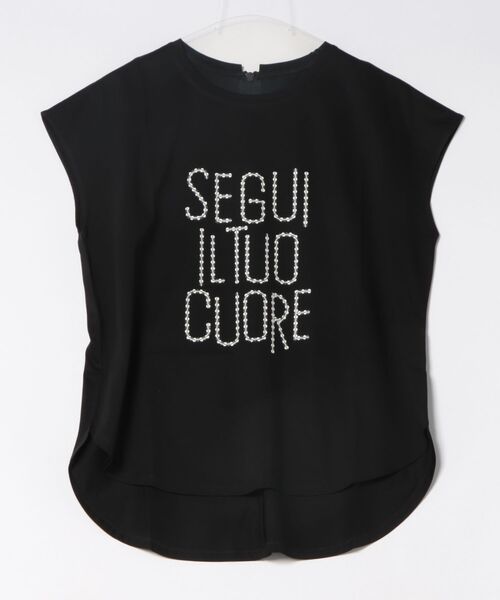 Jines（ジネス）の「バックファスナーロゴTシャツ（Tシャツ/カットソー・レディース・ブラック/チャコールグレー/ホワイト・38）」の2枚目の写真