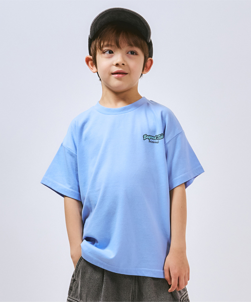 minimal(ミニマル)の「バックワッペンルーズ半袖Tシャツ(Tシャツ/カットソー・キッズ・ブルー/オフホワイト/チャコール・140cm/130cm/120cm/110cm/100cm/90cm)」の5枚目の写真