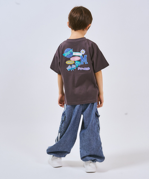 minimal(ミニマル)の「バックワッペンルーズ半袖Tシャツ(Tシャツ/カットソー・キッズ・ブルー/オフホワイト/チャコール・140cm/130cm/120cm/110cm/100cm/90cm)」の12枚目の写真