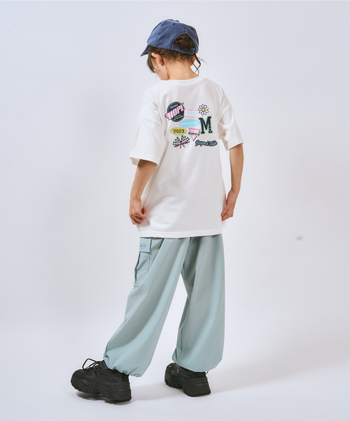 minimal(ミニマル)の「バックワッペンルーズ半袖Tシャツ(Tシャツ/カットソー・キッズ・ブルー/オフホワイト/チャコール・140cm/130cm/120cm/110cm/100cm/90cm)」の14枚目の写真