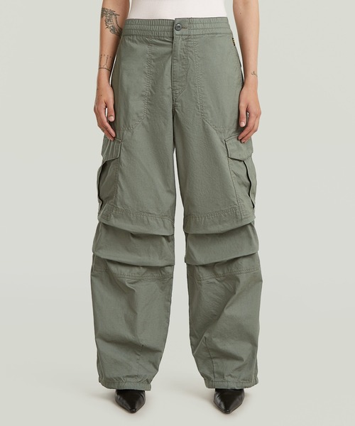 G-STAR(ジースター)の「Wide Leg Cargo Pants/ハイウエストワイドシルエットカーゴパンツ(カーゴパンツ・レディース・グレー・25inch/26inch/24inch/27inch)」の2枚目の写真