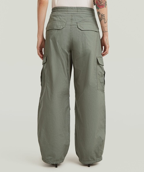 セール】Wide Leg Cargo Pants/ハイウエストワイドシルエットカーゴ